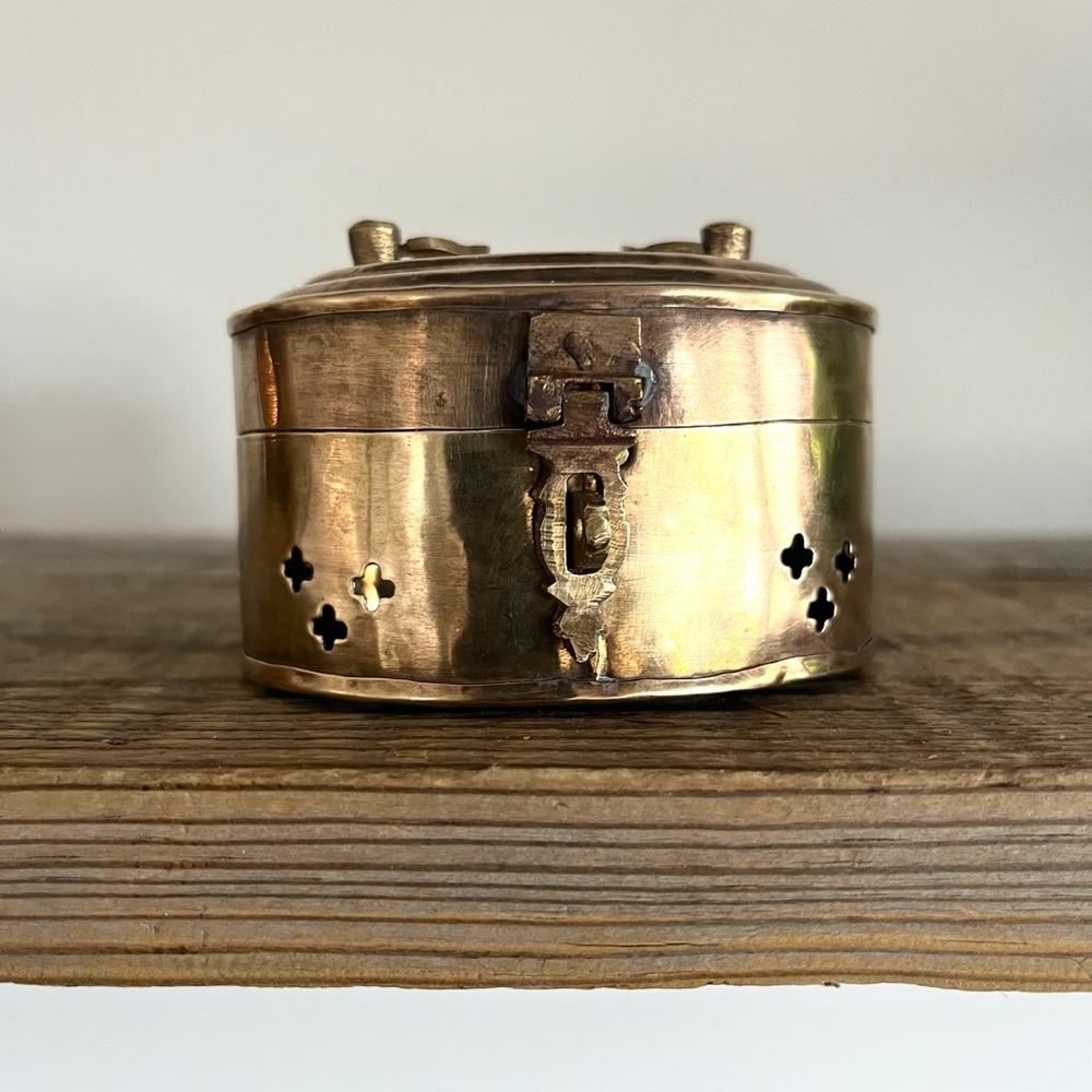 Vintage Brass Trinket Box